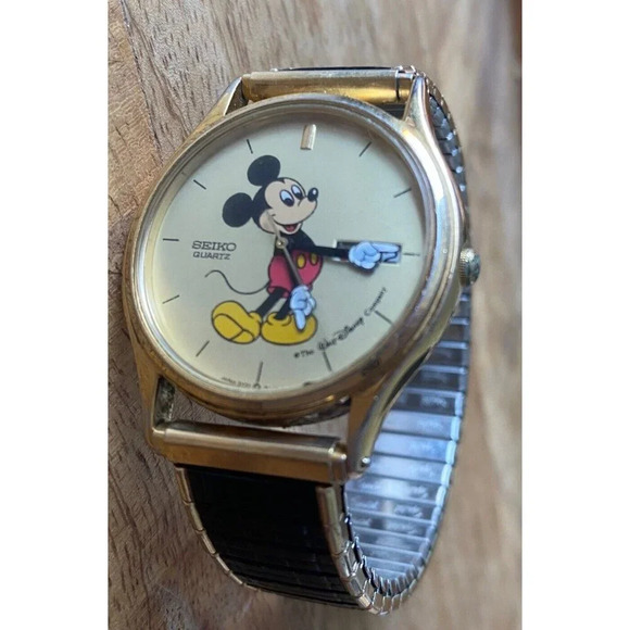 Vintage Seiko Men’s Mickey Mouse Watch In Box Excellent Condition New Battery - Picture 7 of 12